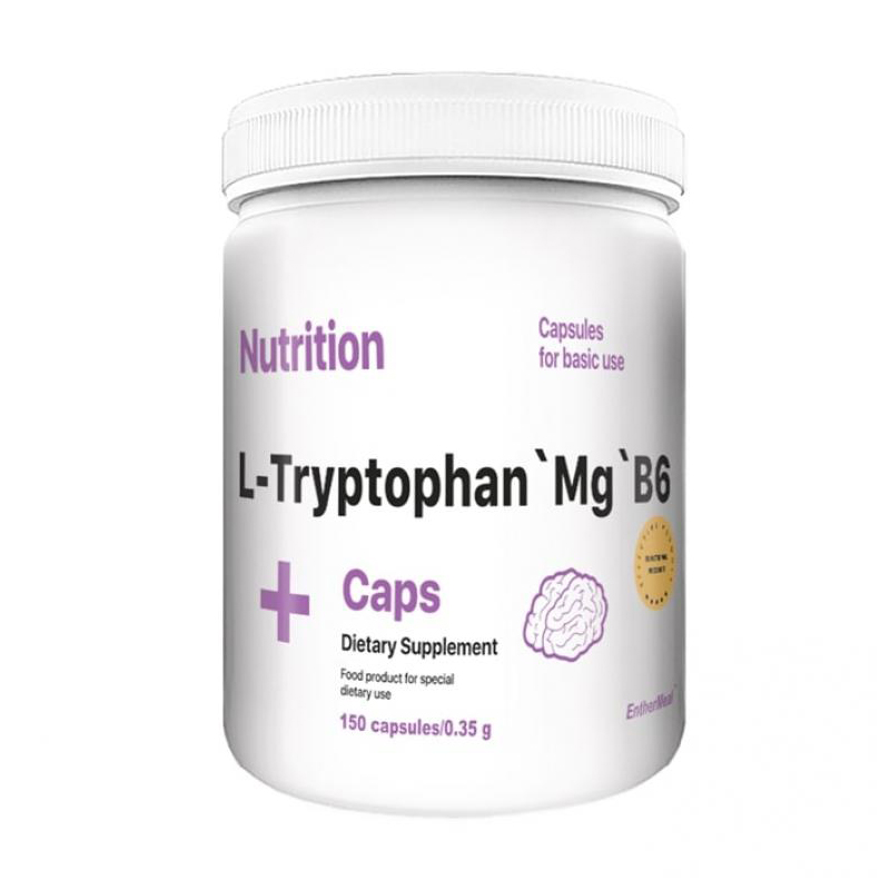 Вітамінно-мінеральний комплекс AB PRO EntherMeal L-Tryptophan, Mg, B6 + Caps, 150 капсул